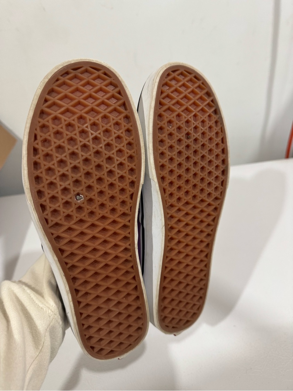 Vans Lavender & White Checkerboard Slip-On Sneakers - Picture 2 of 2